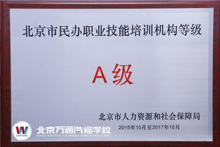 我校榮膺北京市民辦職業技能培訓A級機構，引領營利性民辦職業技能培訓新標桿